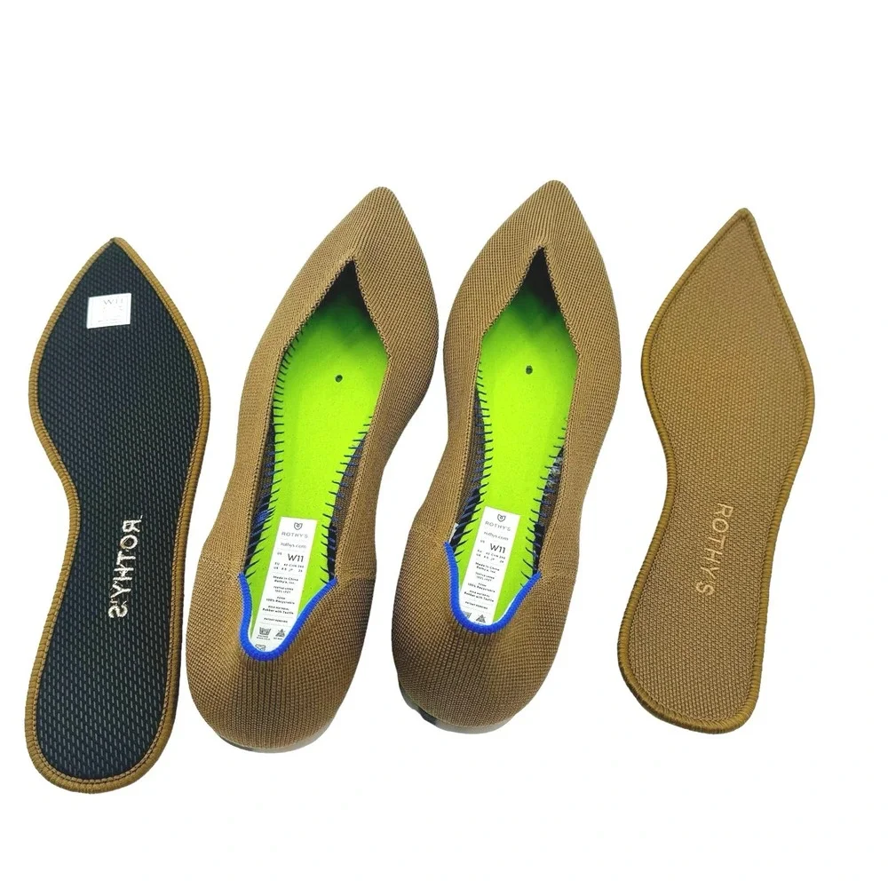 Rothy’s The Point Flats RETIRED Marigold Yellow Classic Women’s Size 11 NWOB